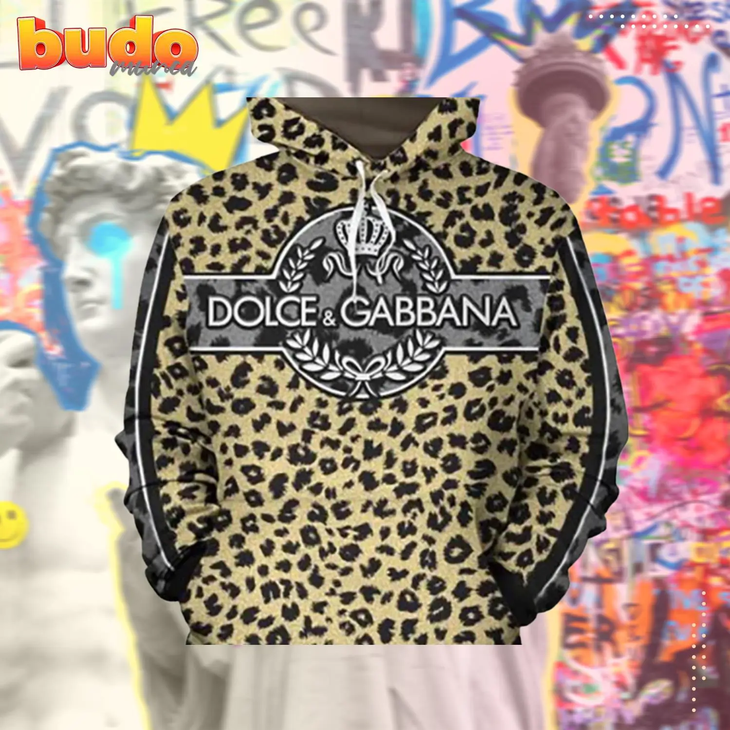 Dolce & gabbana leopard luxury brand unisex hoodie for men women - hot new